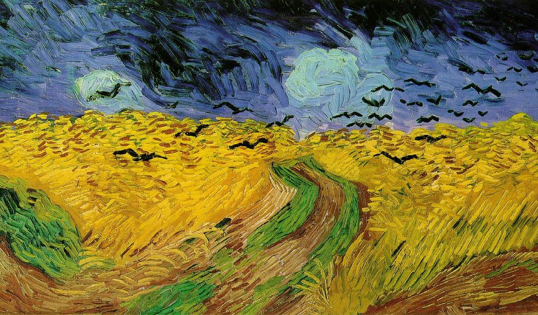 van gogh: wheat field with crows