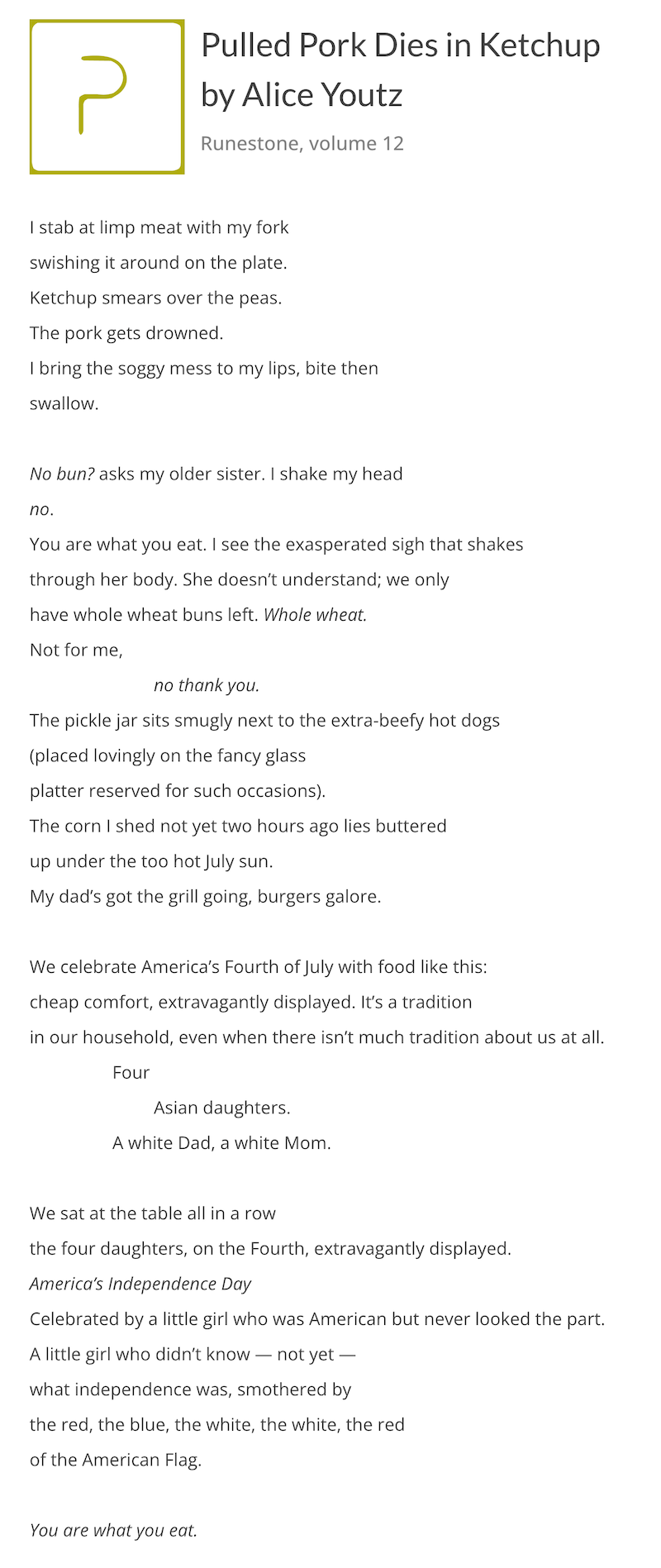 Growing Apprehension by Alexis Carter